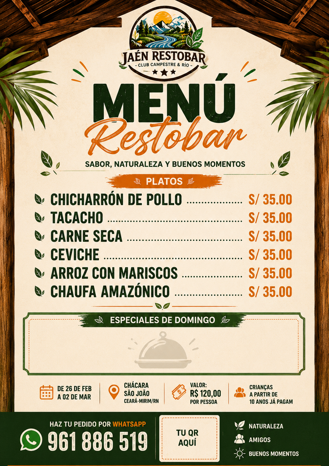 Afiche: Carta Menú Oficial